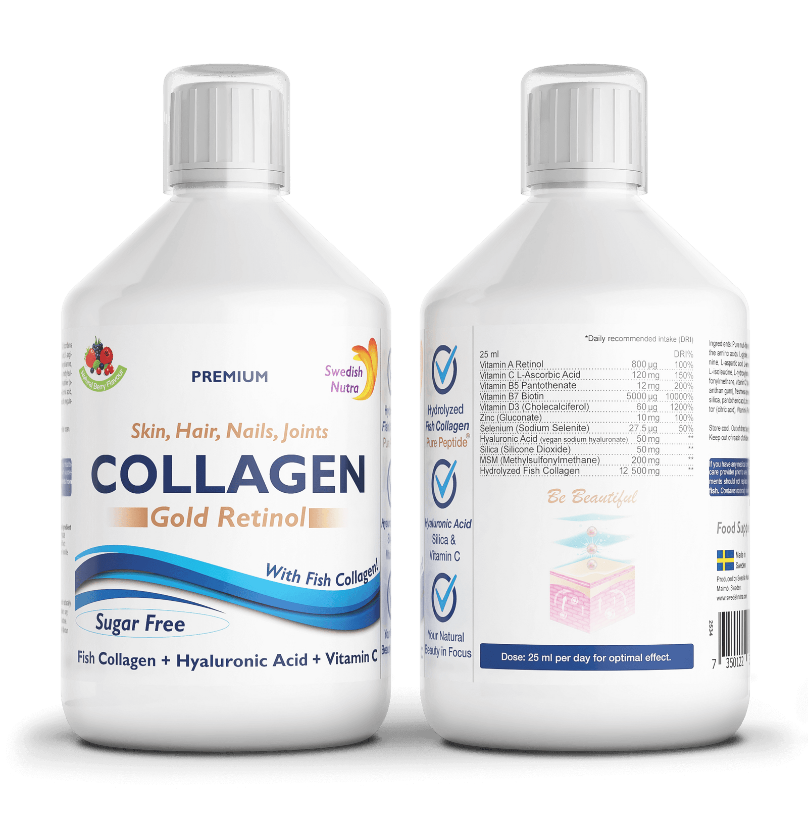 Vloeibaar collageen met retinol voor optimale opname en huidverzorging