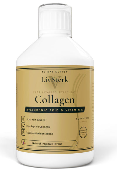 LivSterk Collageen & Hyaluronzuur 500 ml — voorzijde