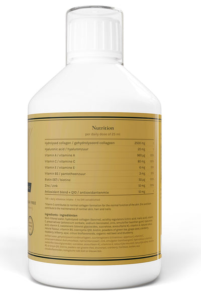 LivSterk Collageen & Hyaluronzuur 500 ml — voedingswaarde