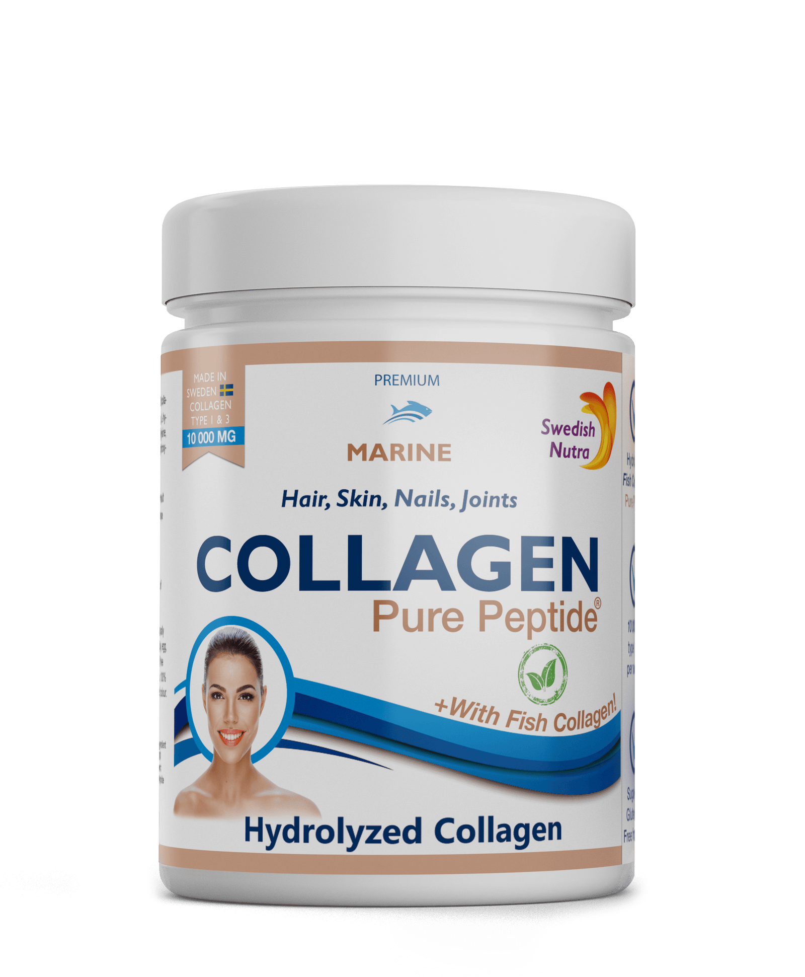Marine collageenpoeder 10.000 MG voor huid en gewrichten