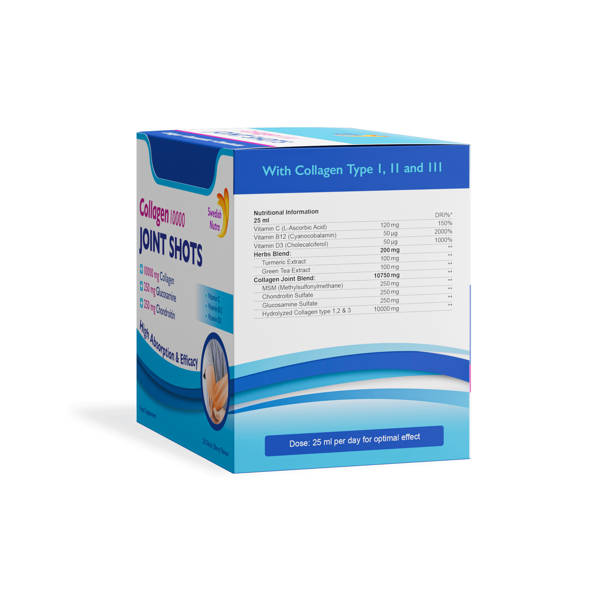 Natuurlijke gewrichtssteun shots voor snelle werking en herstel