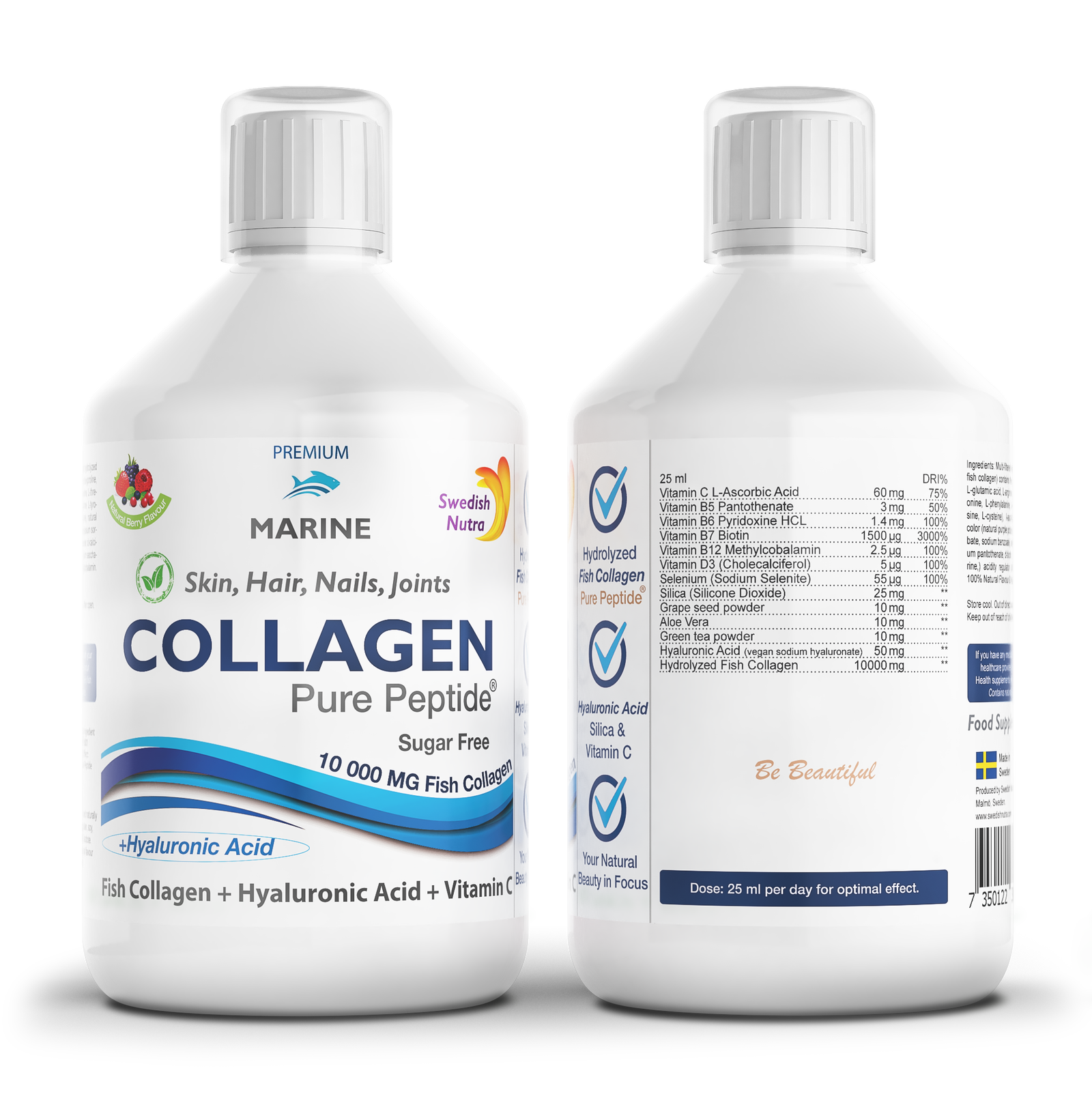 Collageen 10.000 Marien Suikervrij - Ondersteuning voor Huid en Gewrichten